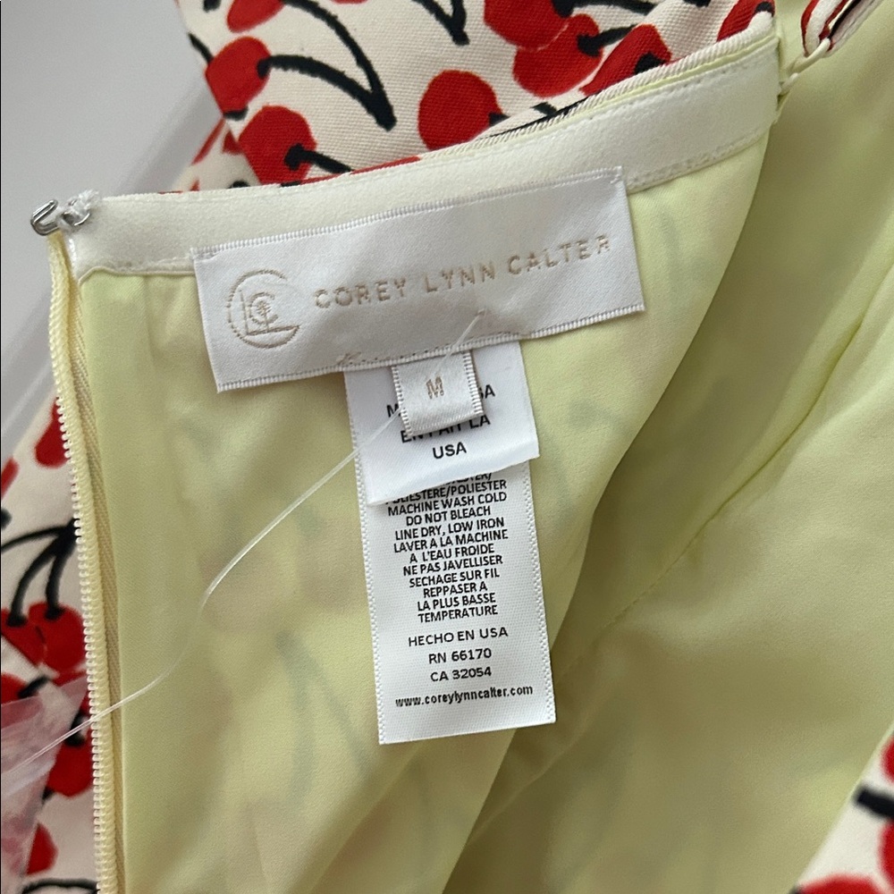 Corey Lynn Calter Cherry Patterned Strapless Romp… - image 7